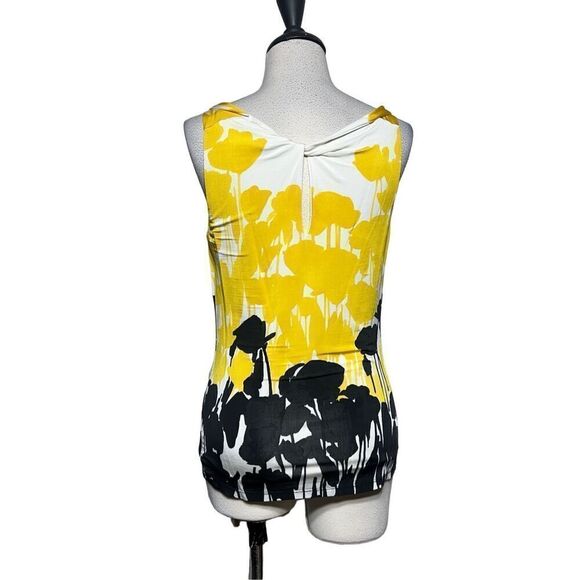Cache Silky Cowl Neck Floral Tank Top Size Small - Picture 3 of 4